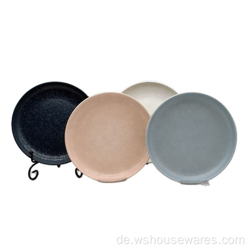 12 -pc -Sandfarbe glasiertes Abendessen Set